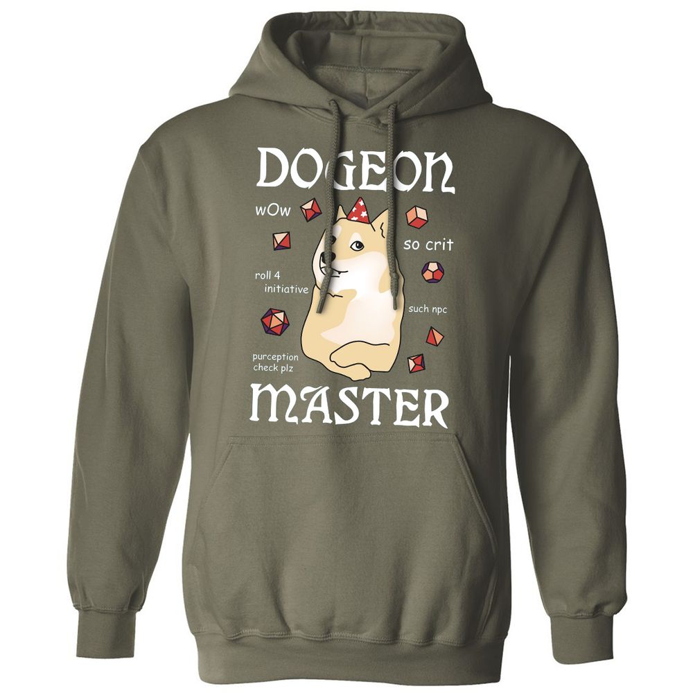 Dogeon Master Classic Unisex Hoodie - Military Green - 4