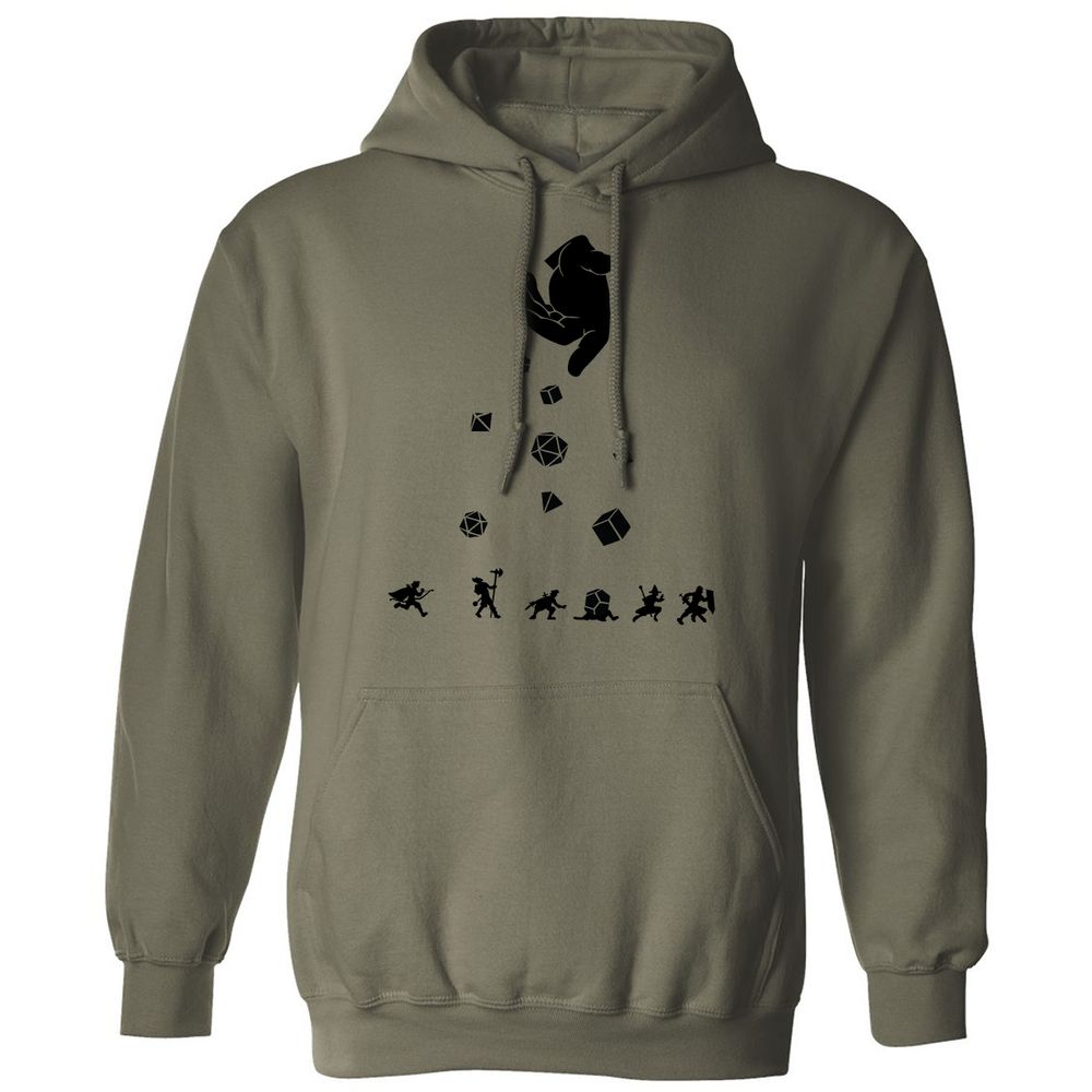 Rocks Fall, Everyone Dice Classic Unisex Hoodie - Military Green - 4