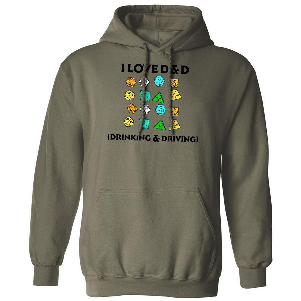Drinking & Driving Classic Unisex Hoodie - Military Green - 4