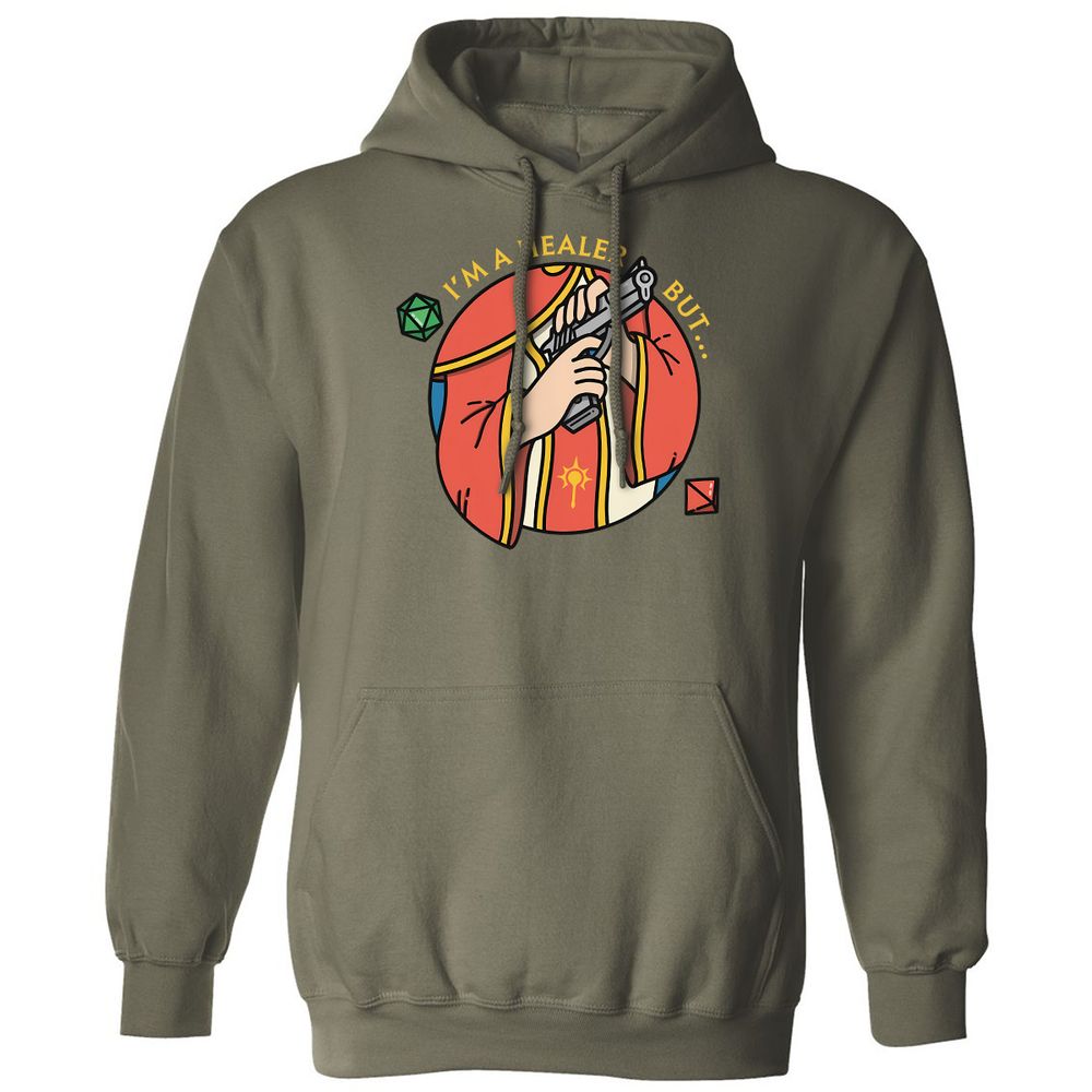 I'm A Healer But Classic Unisex Hoodie - Military Green - 4