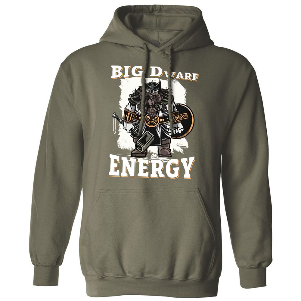 Big Dwarf Energy Classic Unisex Hoodie - Military Green - 4