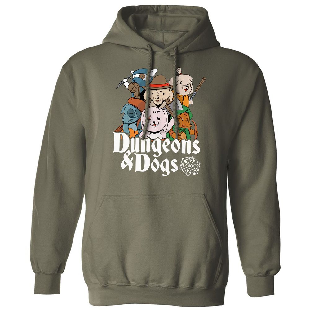 Dungeons & Dogs Classic Unisex Hoodie - Military Green - 4