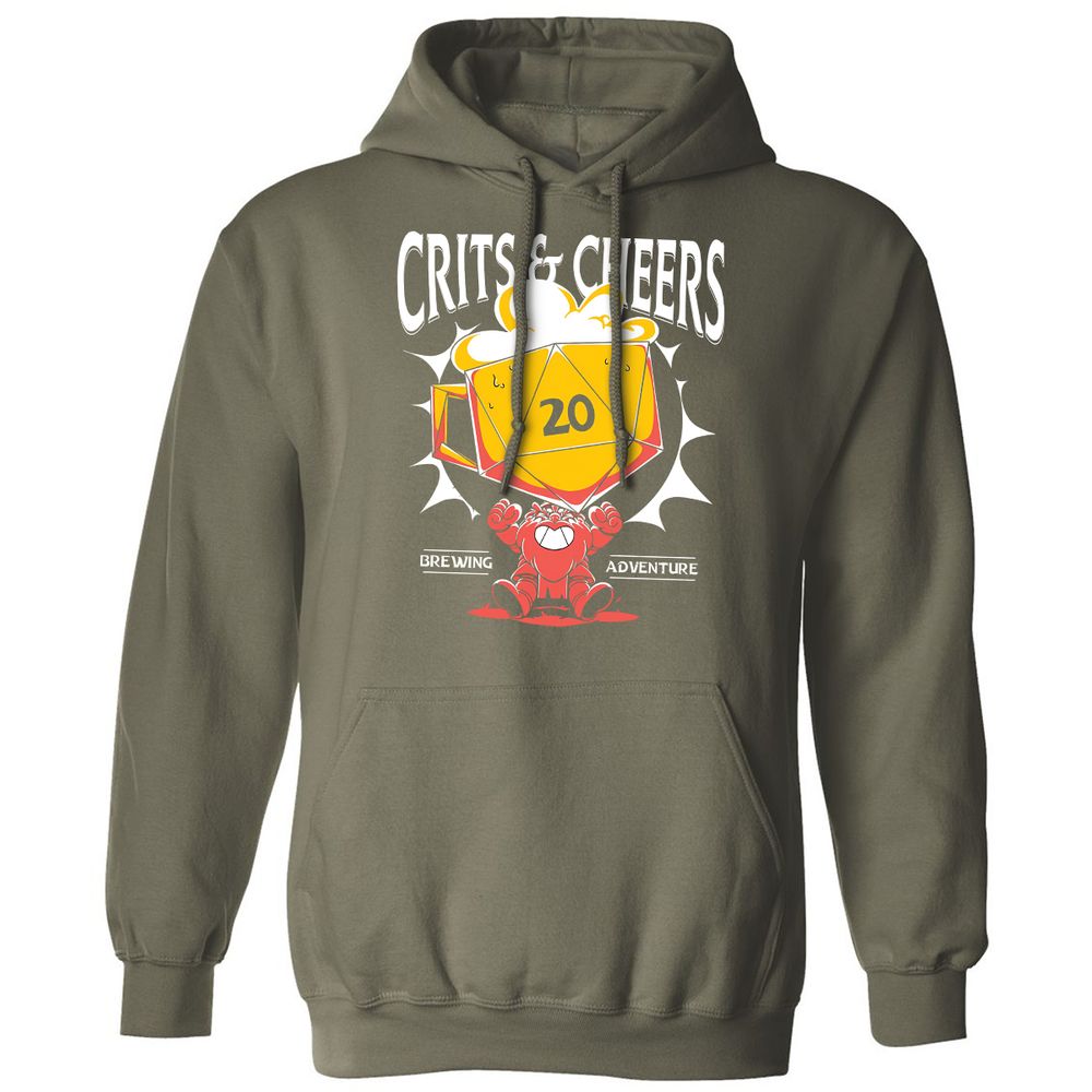 Crits & Cheers Classic Unisex Hoodie - Military Green - 4