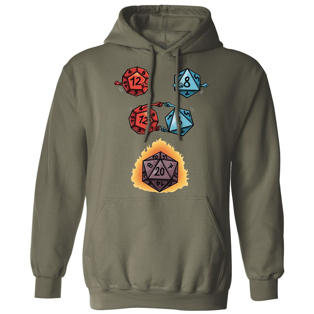 Dice Fusion Classic Unisex Hoodie - Military Green - 4