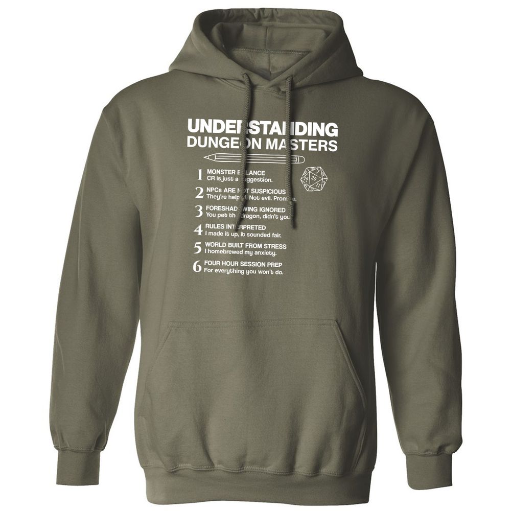 Understanding Dungeon Masters Classic Unisex Hoodie - Military Green - 4