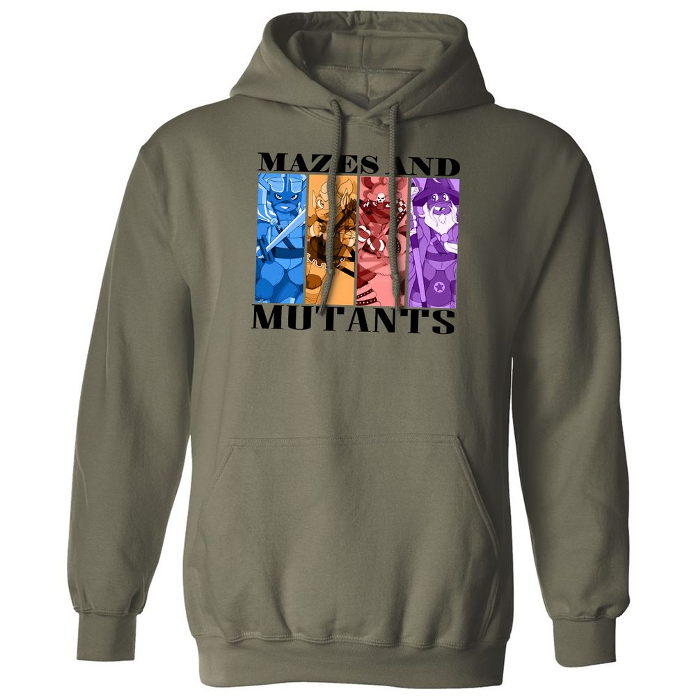 Mazes & Mutants Classic Unisex Hoodie - Military Green - 4