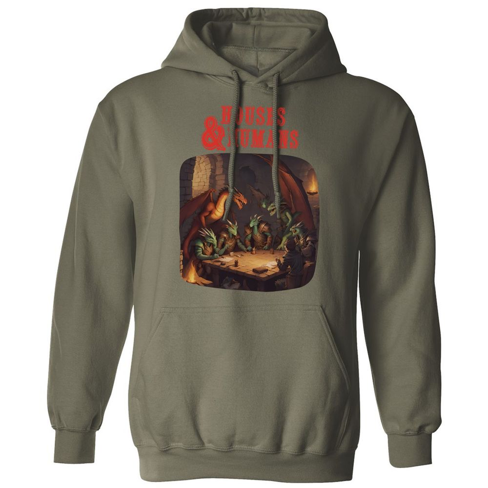 Houses And Humans Classic Unisex Hoodie - Military Green - 4