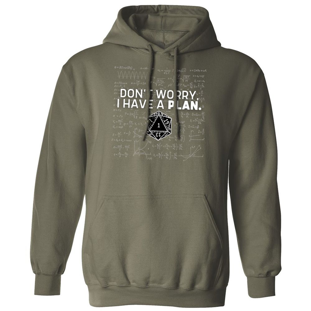 Don't Worry I Have A Plan Classic Unisex Hoodie - Military Green - 4