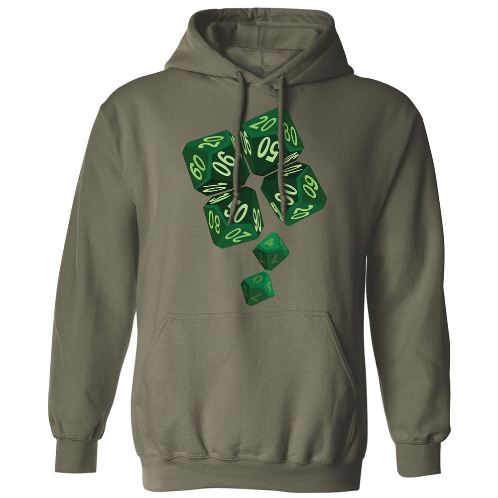 Dice Clover Classic Unisex Hoodie - Military Green - 4