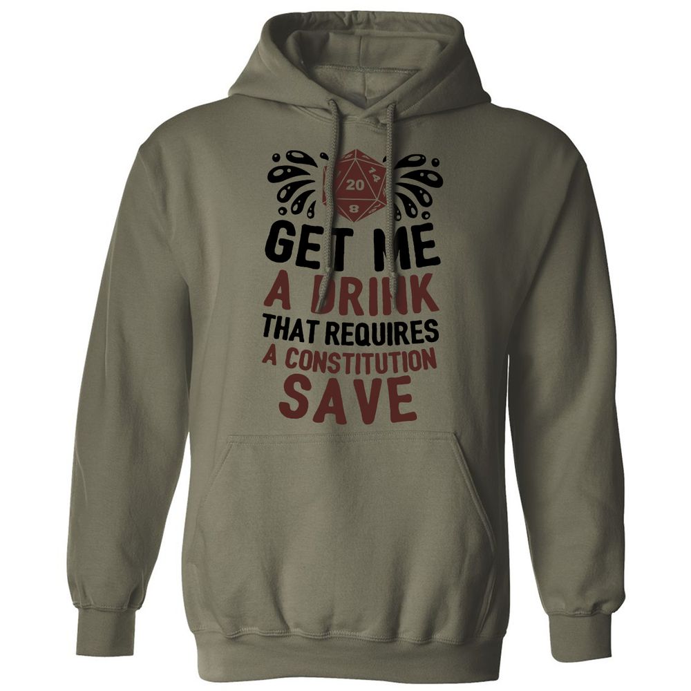Get Me A Drink Classic Unisex Hoodie - Military Green - 4