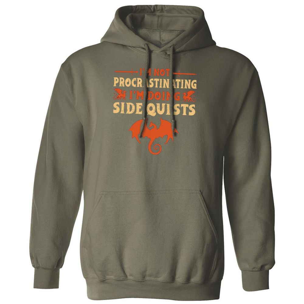 I'm Doing Side Quests Classic Unisex Hoodie - Military Green - 4