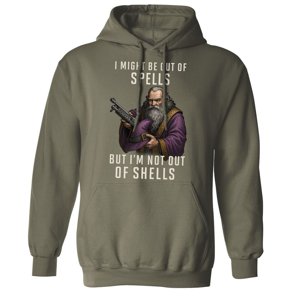 Not Out Of Shells Classic Unisex Hoodie - Military Green - 4