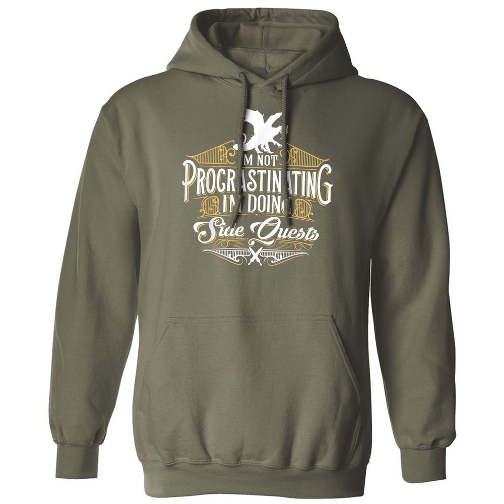 I'm Doing Side Quests Classic Unisex Hoodie - Military Green - 4
