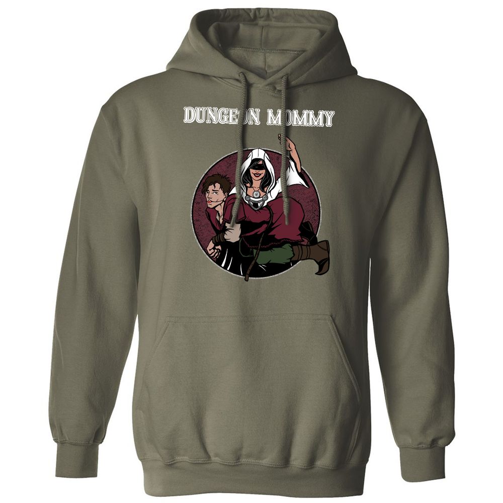 Dominant Dungeon Mommy Classic Unisex Hoodie - Military Green - 4