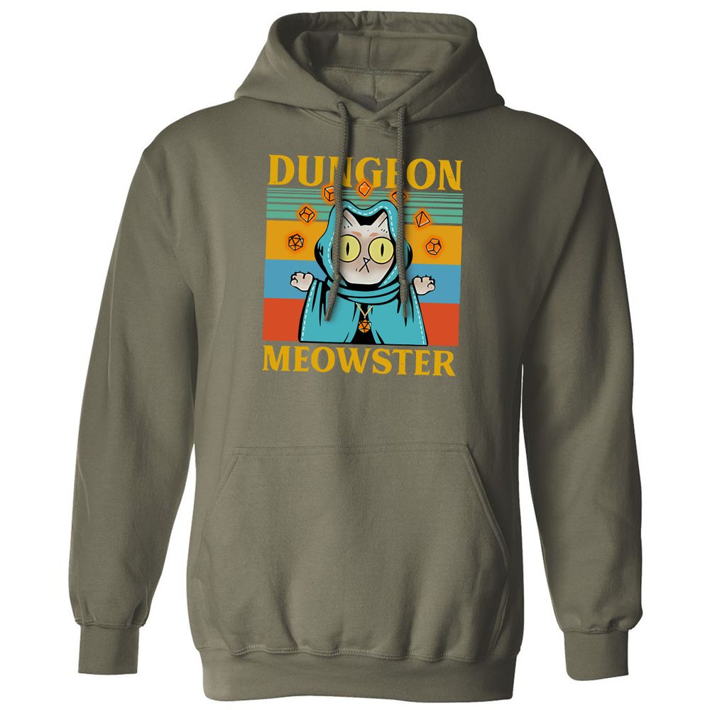 Dungeon Meowster Classic Unisex Hoodie - Military Green - 4