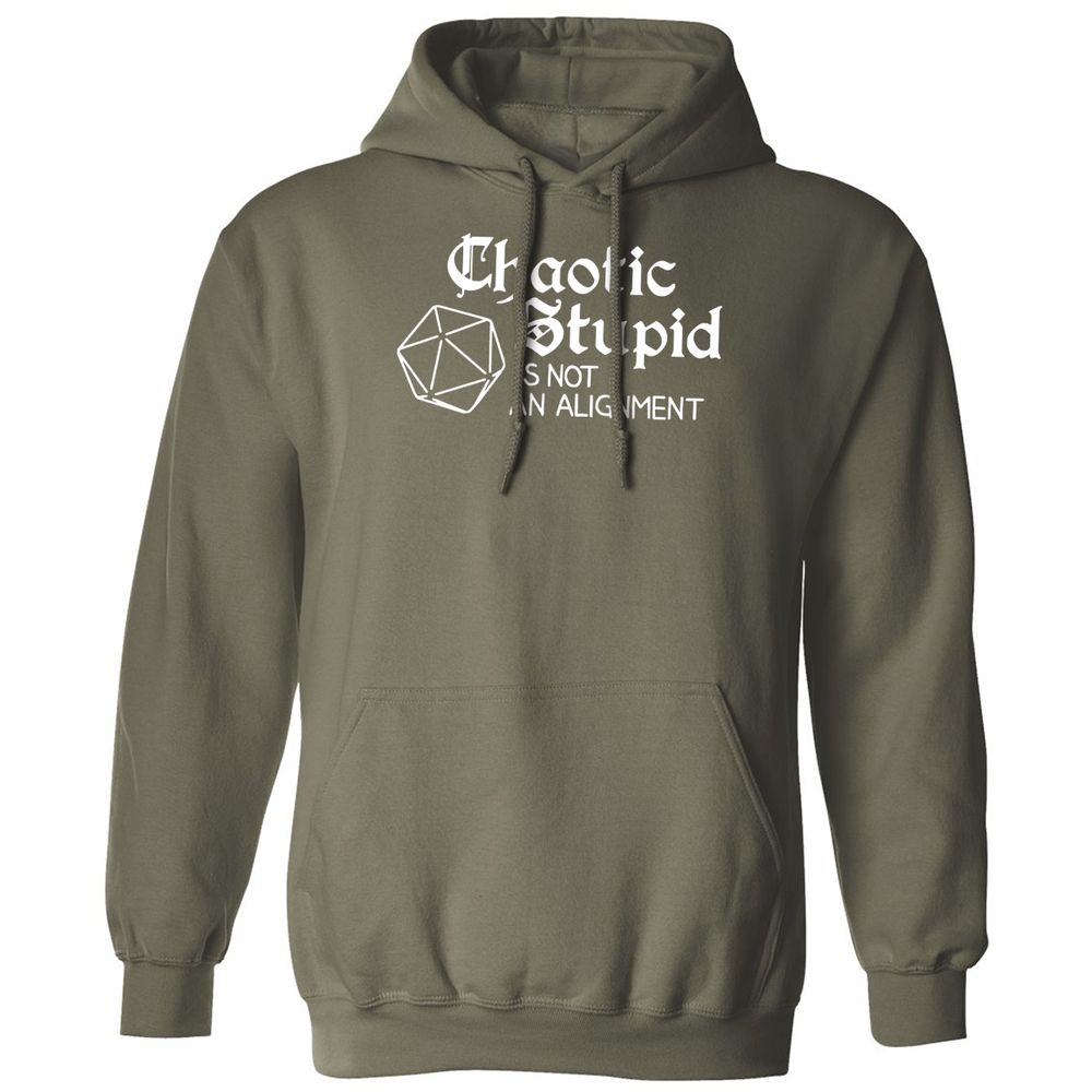 Chaotic Stupid Is Not An Alignment Classic Unisex Hoodie - Military Green - 4