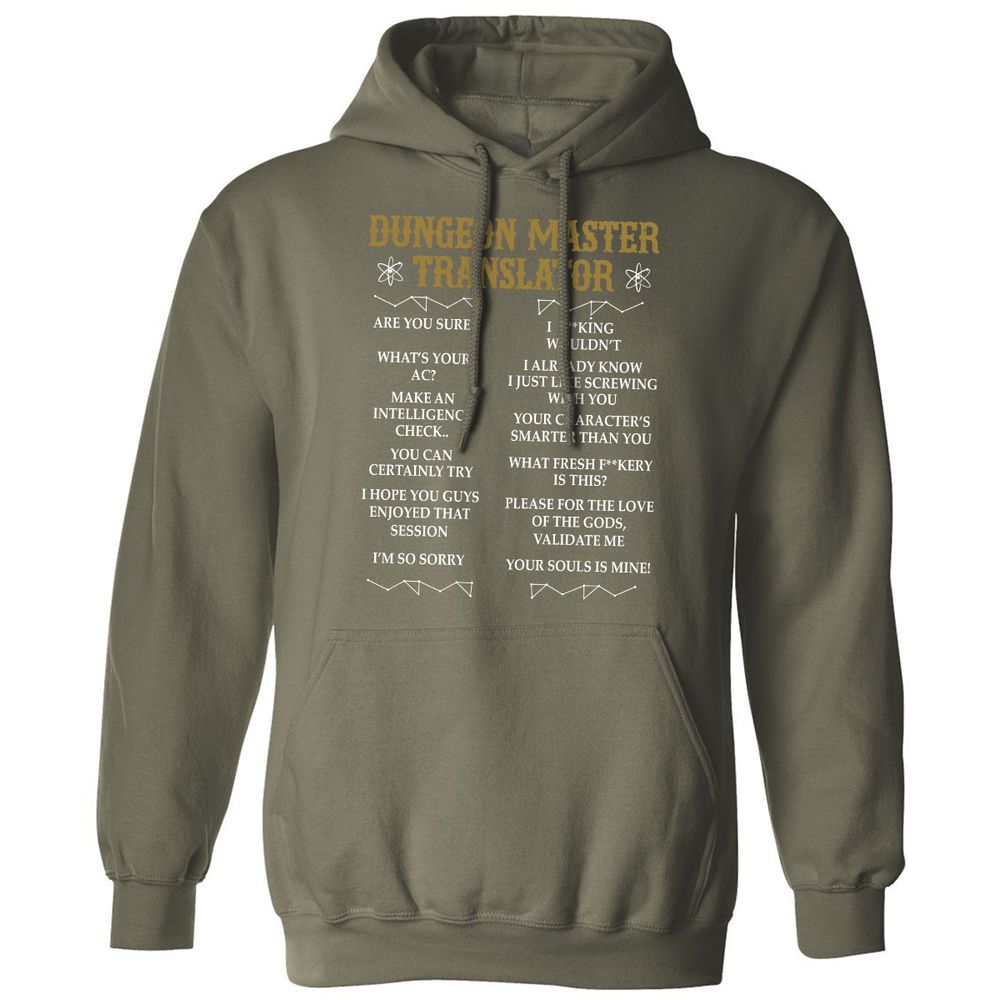 Dungeon Master Translator Classic Unisex Hoodie - Military Green - 4