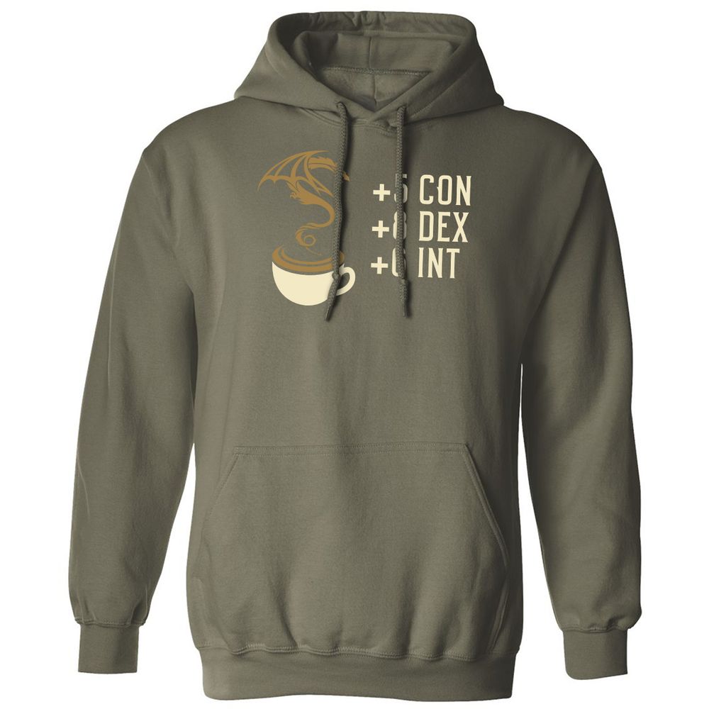 Coffee Dragon Classic Unisex Hoodie - Military Green - 4
