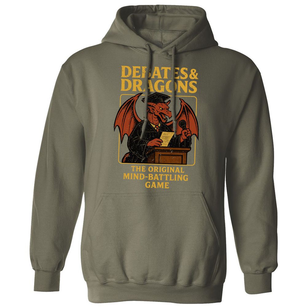 Debates & Dragons Classic Unisex Hoodie - Military Green - 4