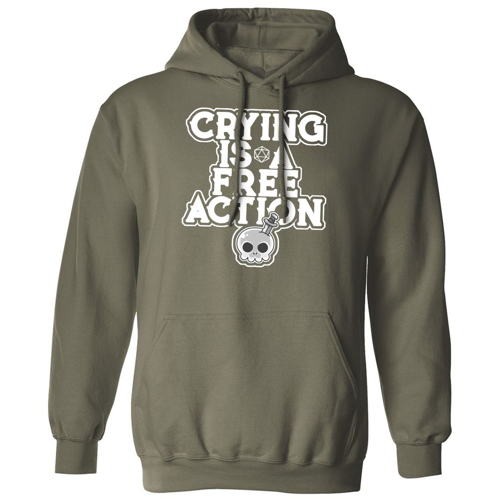 Crying Is A Free Action Classic Unisex Hoodie - Military Green - 4