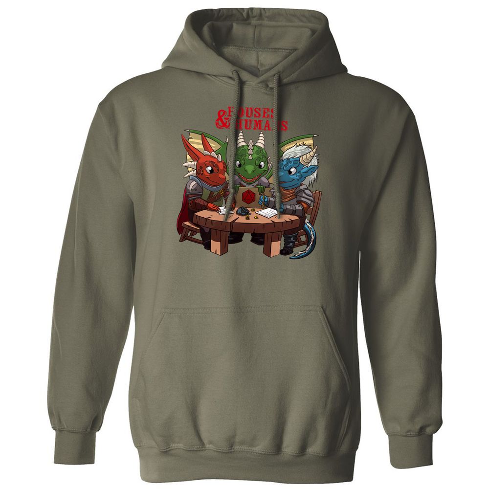 Houses & Humans Classic Unisex Hoodie - Military Green - 4