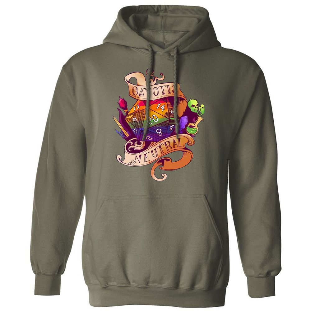 Gayotic Neutral Classic Unisex Hoodie - Military Green - 4