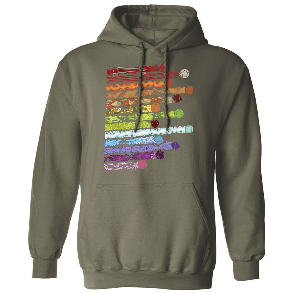 Damage Dices Classic Unisex Hoodie - Military Green - 4