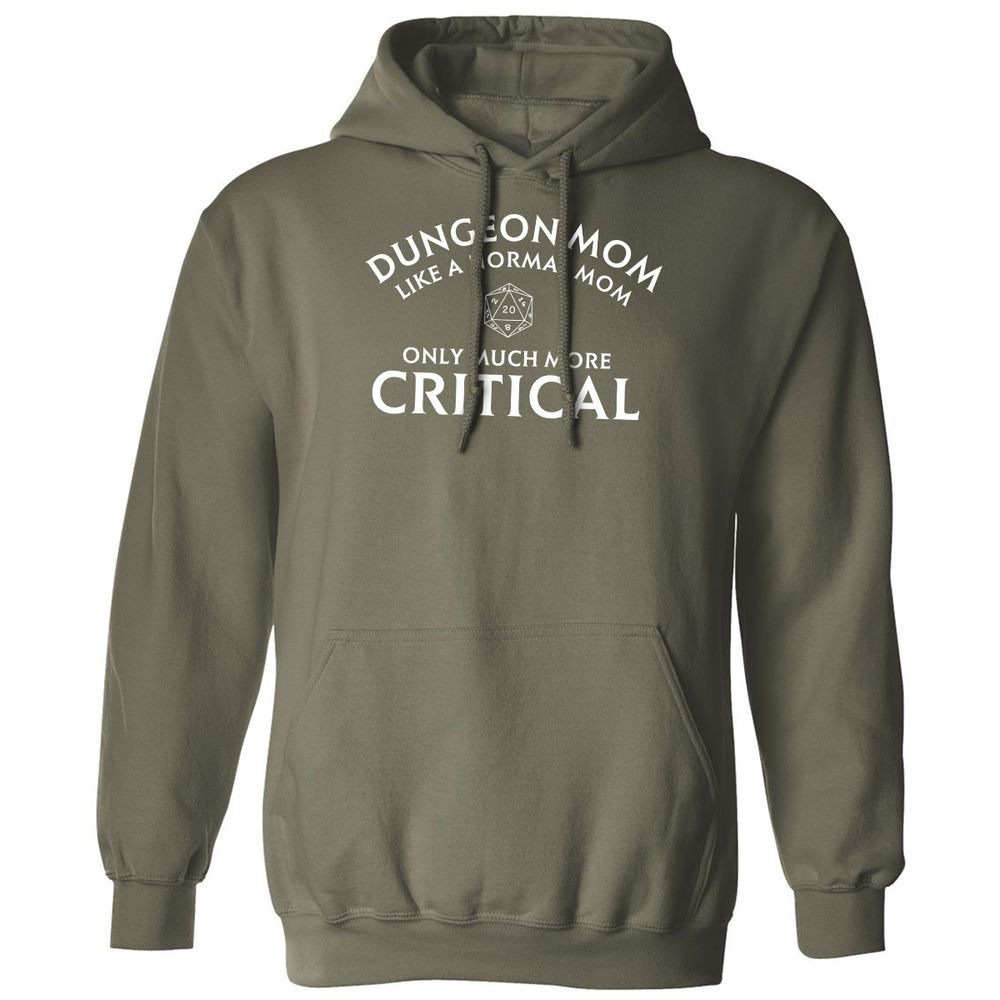 Dungeon Mom Normal Mom Classic Unisex Hoodie - Military Green - 4