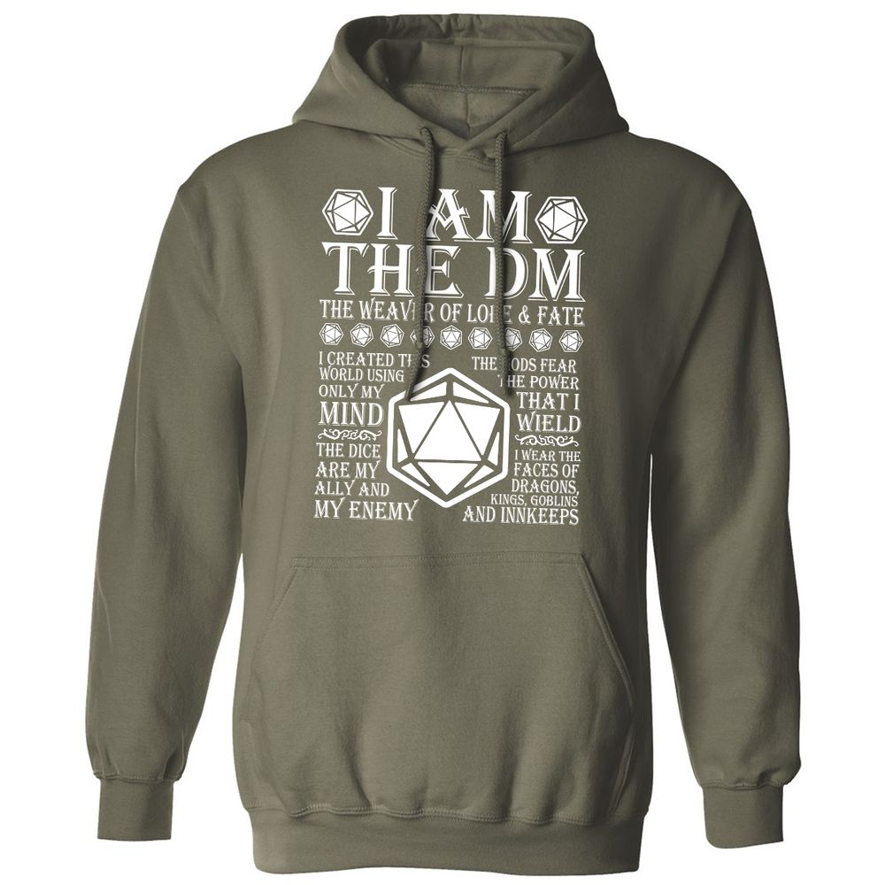 I Am The DM The Weaver Of Lore And Fate Classic Unisex Hoodie - Military Green - 4