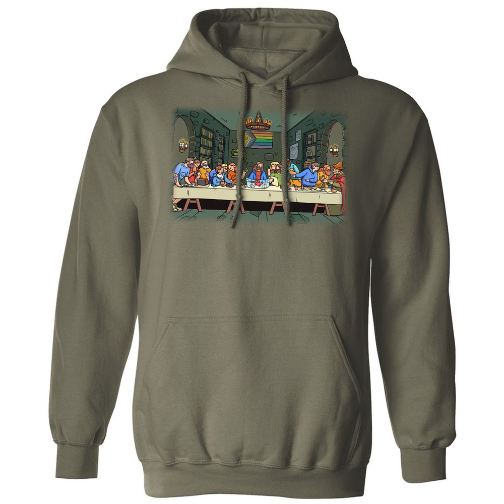 DnD Characters Pride Themed The Last Supper Shirt Classic Unisex Hoodie - Military Green - 4