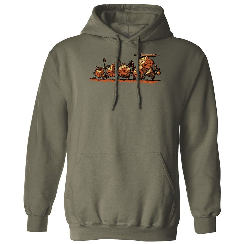 Fellowship Of The Dices Classic Unisex Hoodie - Military Green - 4