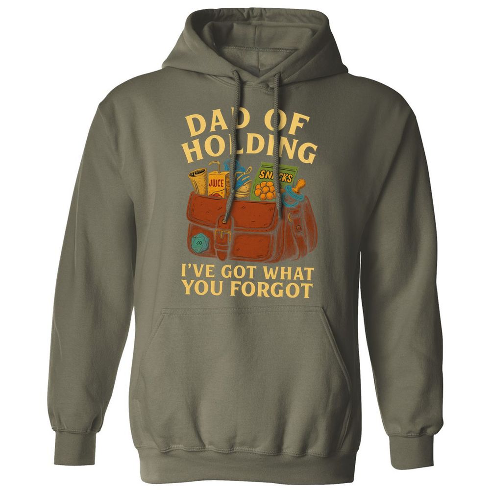 Dad Of Holding Classic Unisex Hoodie - Military Green - 4