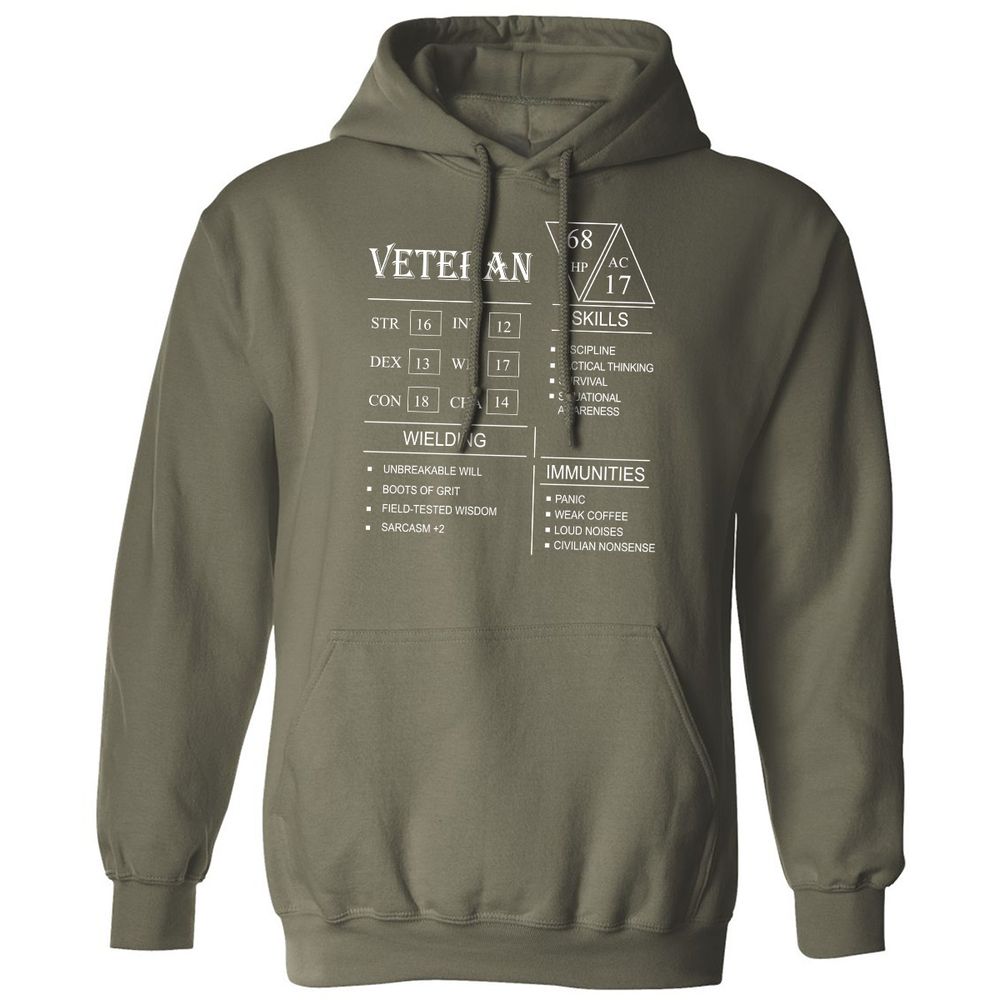 Veteran New Classic Unisex Hoodie - Military Green - 4