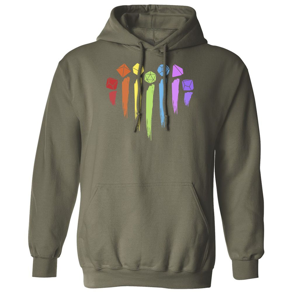 Dice Rainbow Heart Shape - Military Green - 4