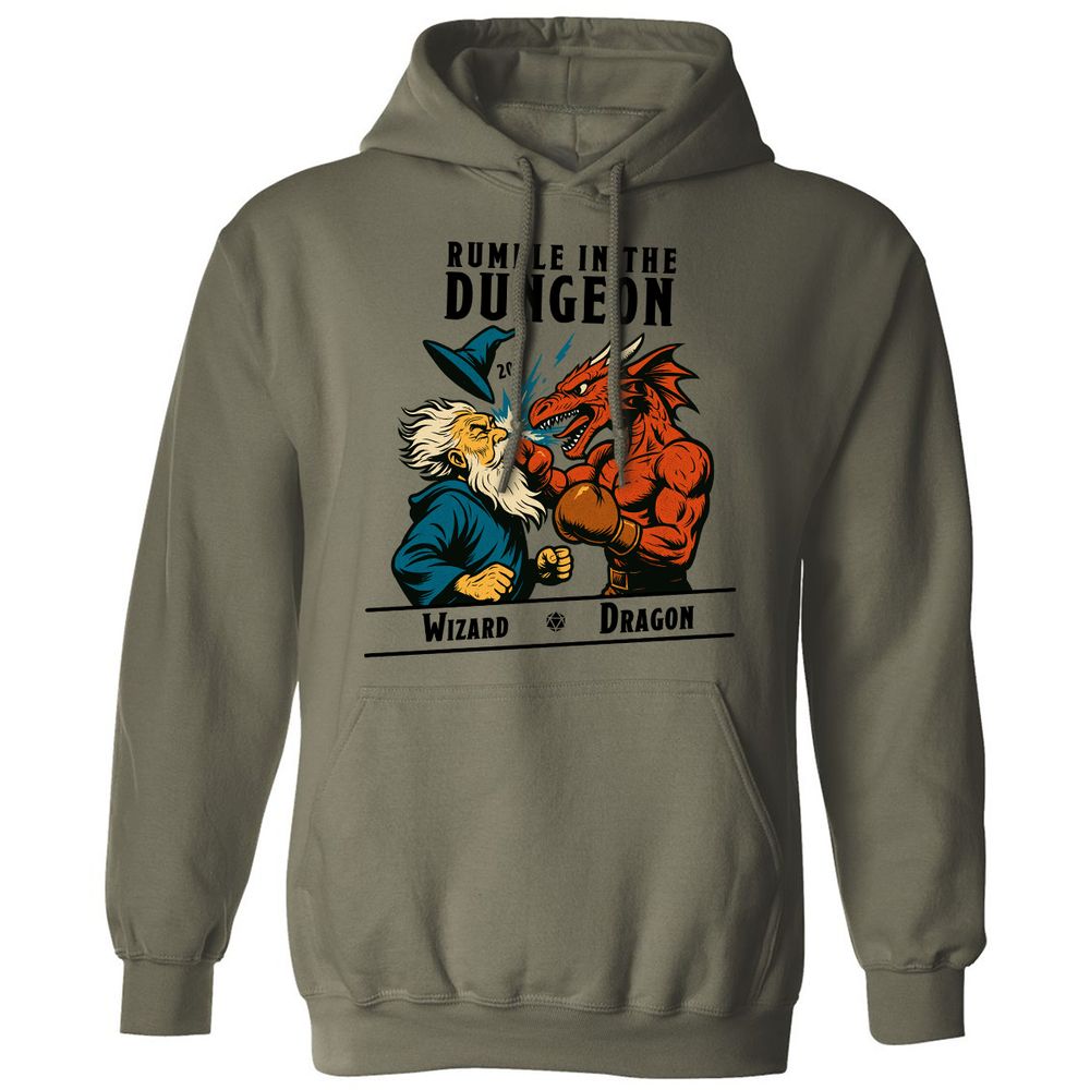 Rumble in the Dungeon Classic Unisex Hoodie - Military Green - 4