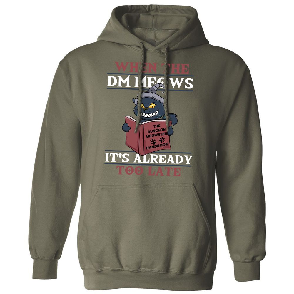 When The DM Meow Classic Unisex Hoodie - Military Green - 4
