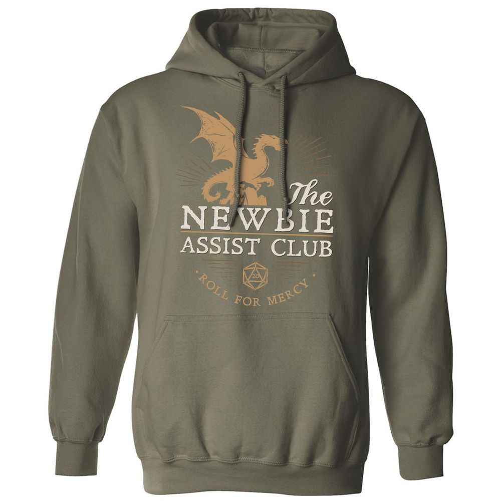 The Newbie Assist Club Classic Unisex Hoodie - Military Green - 4