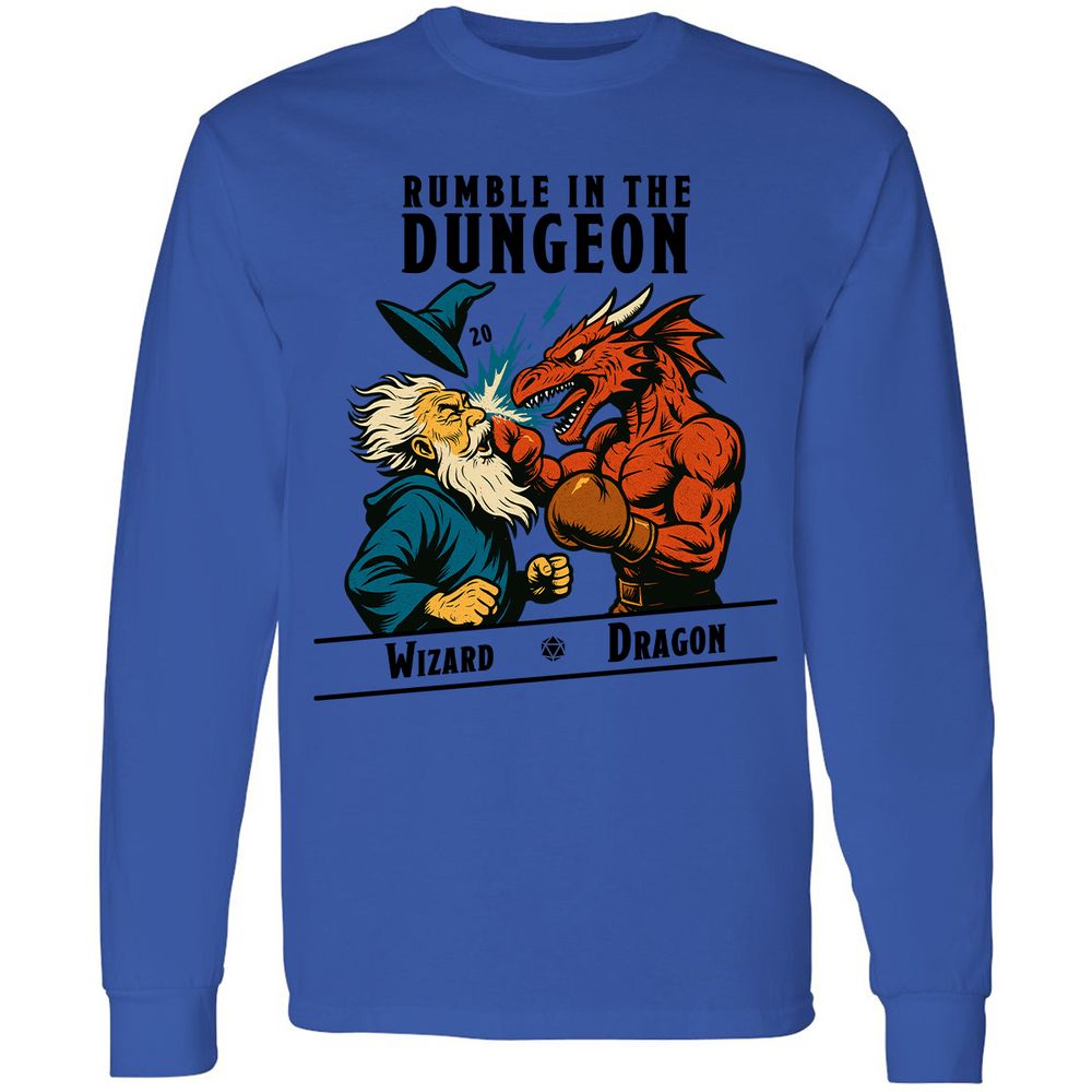 Rumble in the Dungeon Long Sleeve T-Shirt - Royal - 4
