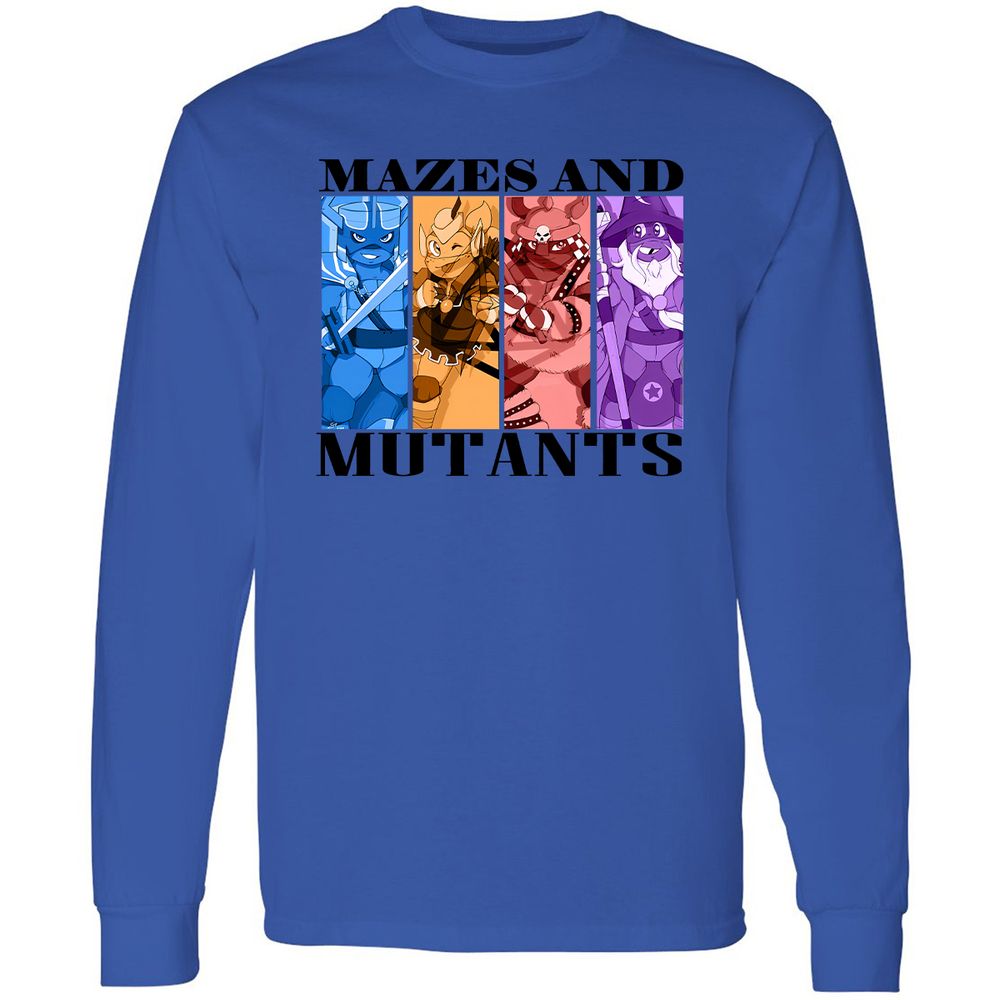 Mazes & Mutants Long Sleeve T-Shirt - Royal - 4