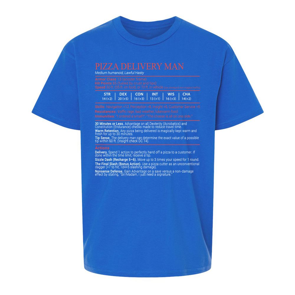 Pizza Delivery Man Stats Block - Royal - 4
