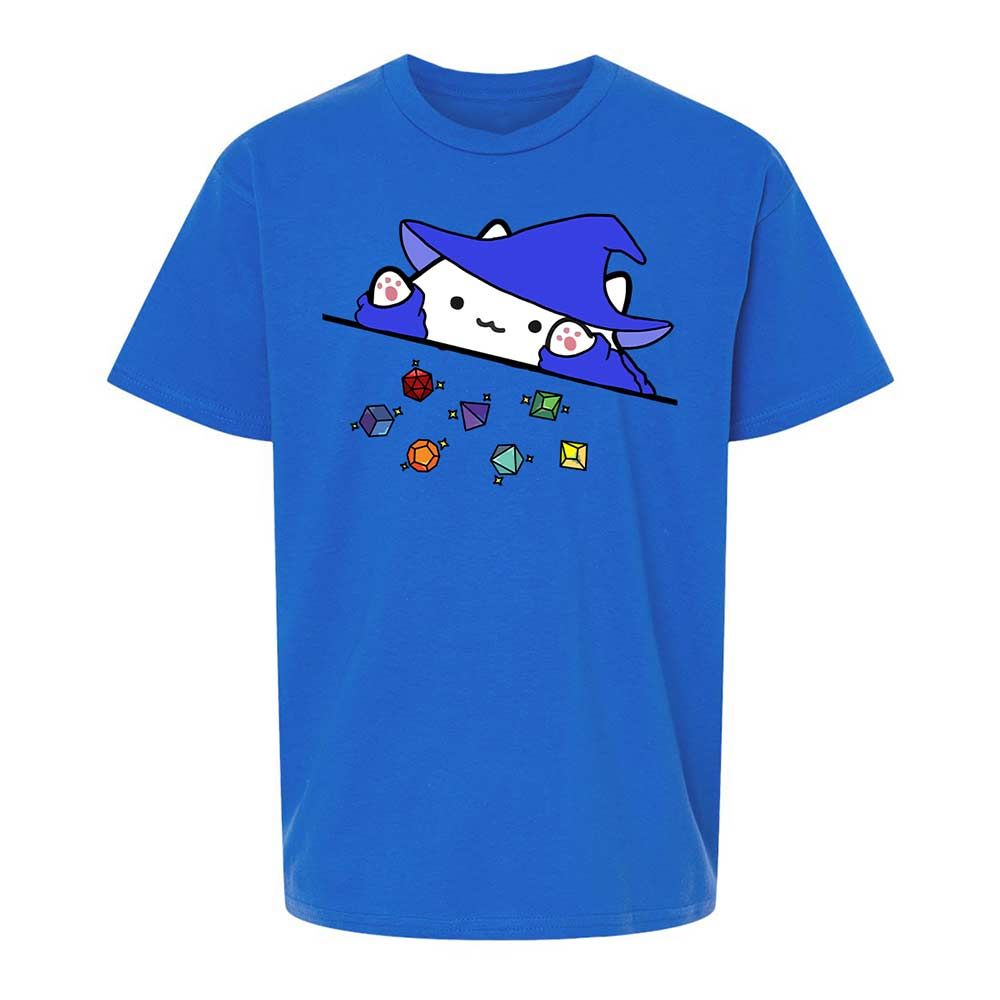 Cat Throws Dices Kids T-Shirt - Royal - 4