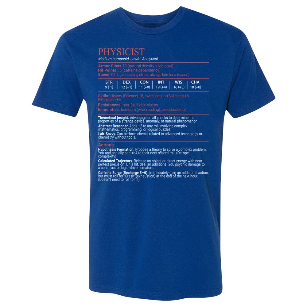Physicist Stats Block - Royal - 4