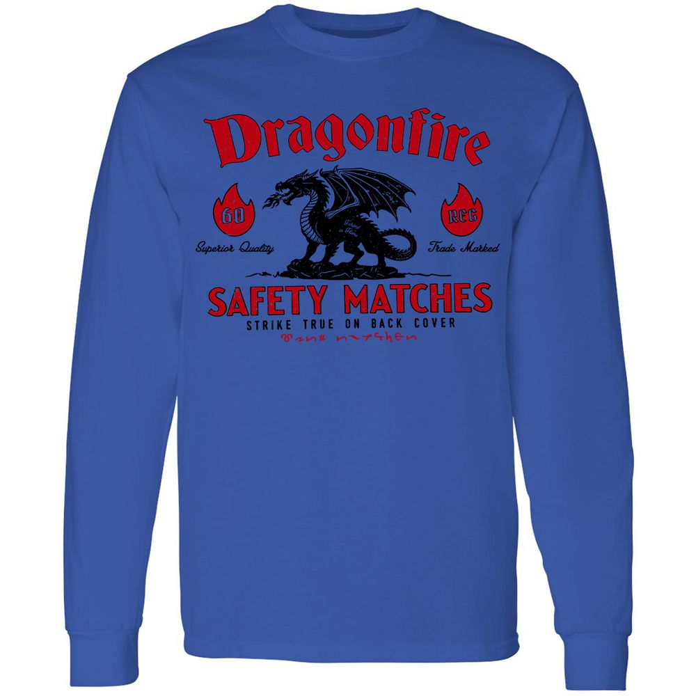 Dragonfire Long Sleeve T-Shirt - Royal - 4