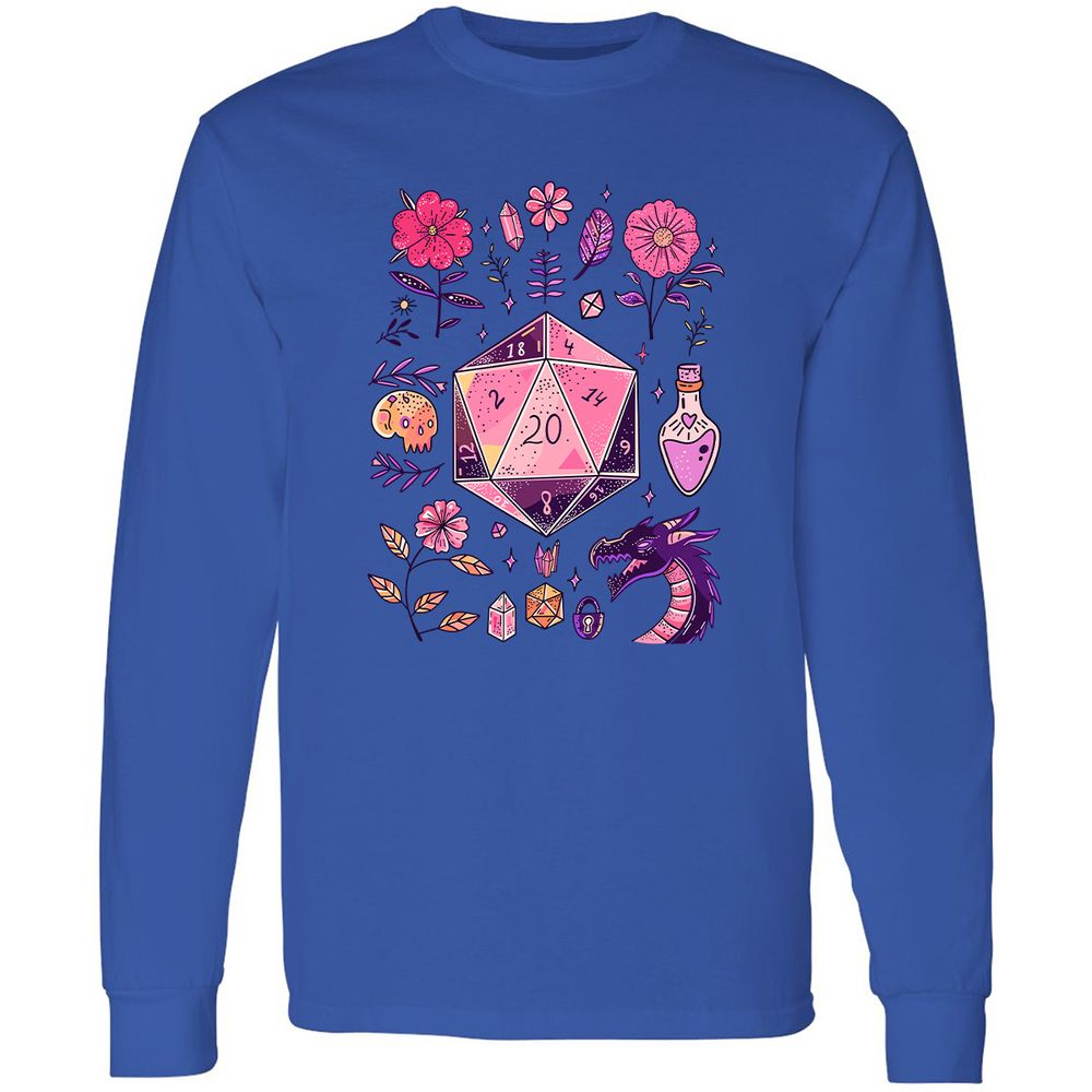 Mystic D20 Floral Dice Art - Royal - 4
