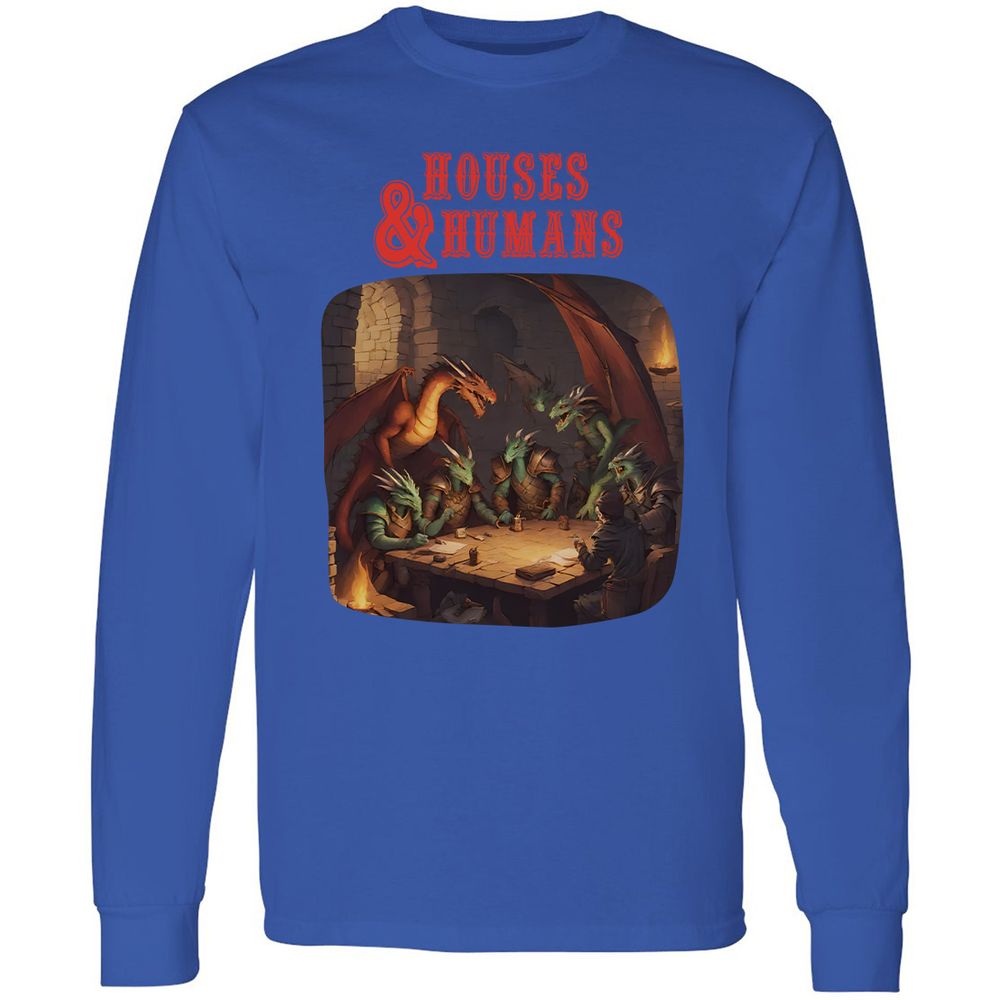 Houses And Humans Long Sleeve T-Shirt - Royal - 4