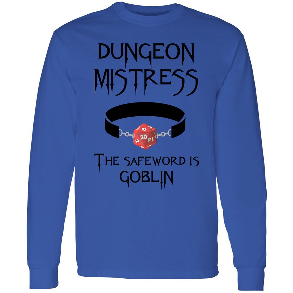 Dungeon Mistress Long Sleeve T-Shirt - Royal - 4
