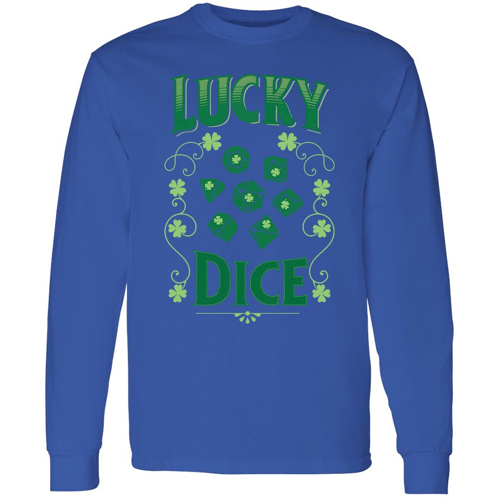 Lucky Dice Long Sleeve T-Shirt - Royal - 4