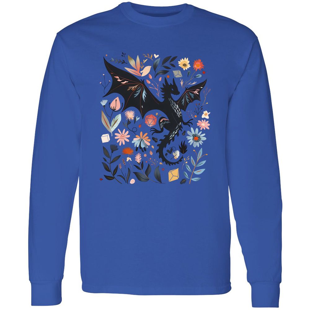 Floral DnD Dragon - Royal - 4