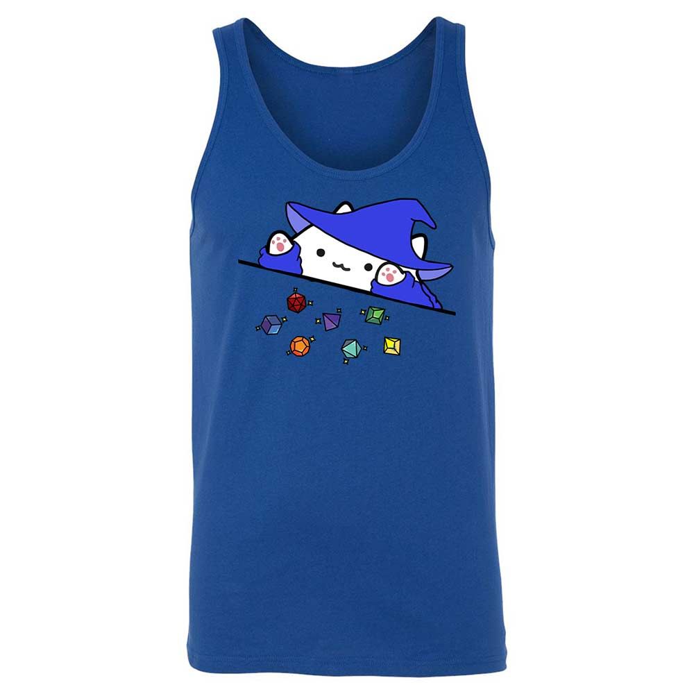 Cat Throws Dices Unisex Jersey Tank - True Royal - 4
