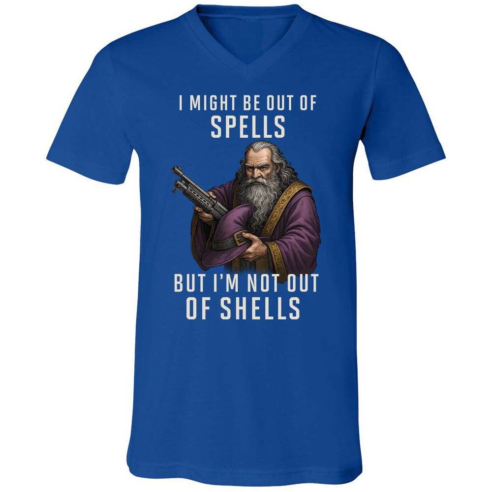 Not Out Of Shells Unisex V-Neck T-Shirt - True Royal - 4